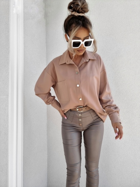 Koszula oversize DIANA beżowa - BY ME