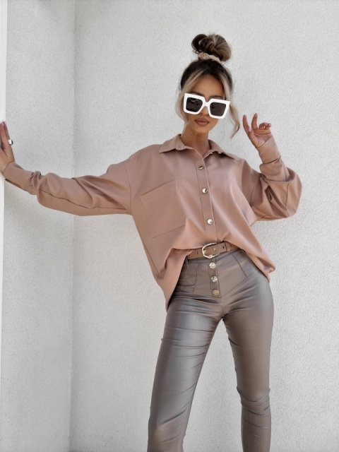 Koszula oversize DIANA beżowa - BY ME