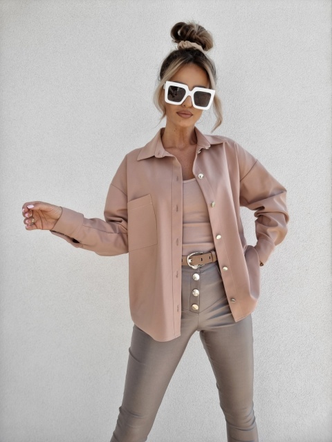 Koszula oversize DIANA beżowa - BY ME
