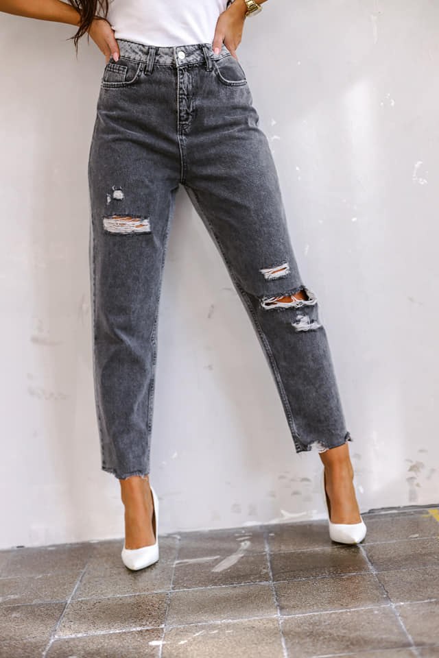 Spodnie jeansowe z dziurami DOUBLE COLOUR - ME GUSTA