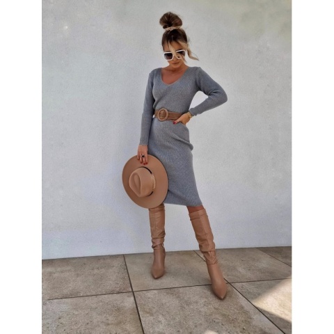 Sukienka dzianinowa szara - BY ME