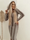 Sukienka z domieszką kaszmiru CASHMERE brązowa - BY ME Sukienka z domieszką kaszmiru CASHMERE brązowa - BY ME