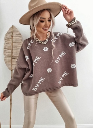 Sweter oversize czekoladowy - BY ME