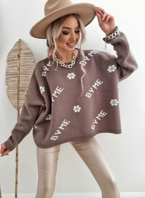 Sweter oversize czekoladowy - BY ME