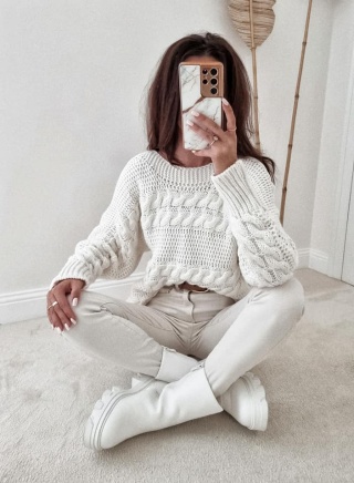 Sweter oversize EMILY waniliowy - BY ME