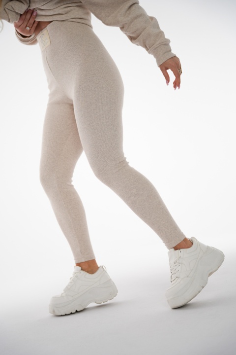 Legginsy GLITTER BG Couture beż melanż Brandenburg