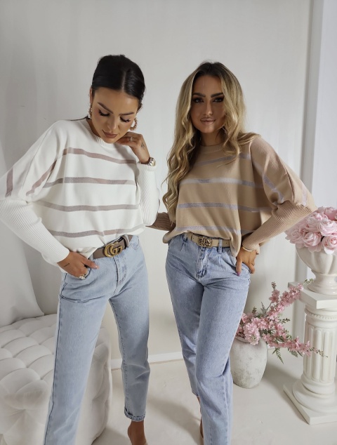 Sweter z kaszmirem VARIOUS – ciemny beż By Me