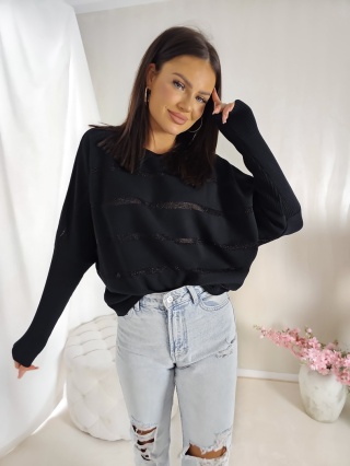 Sweter z kaszmirem VARIOUS – czarny By Me