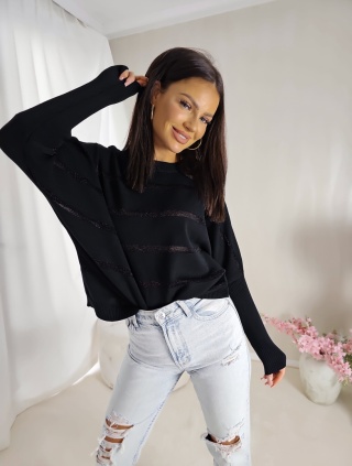 Sweter z kaszmirem VARIOUS – czarny By Me