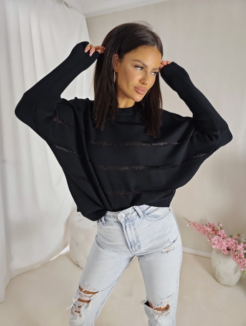 Sweter z kaszmirem VARIOUS – czarny By Me