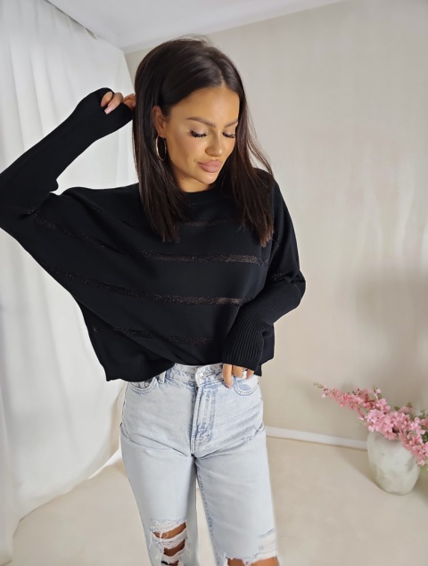 Sweter z kaszmirem VARIOUS – czarny By Me