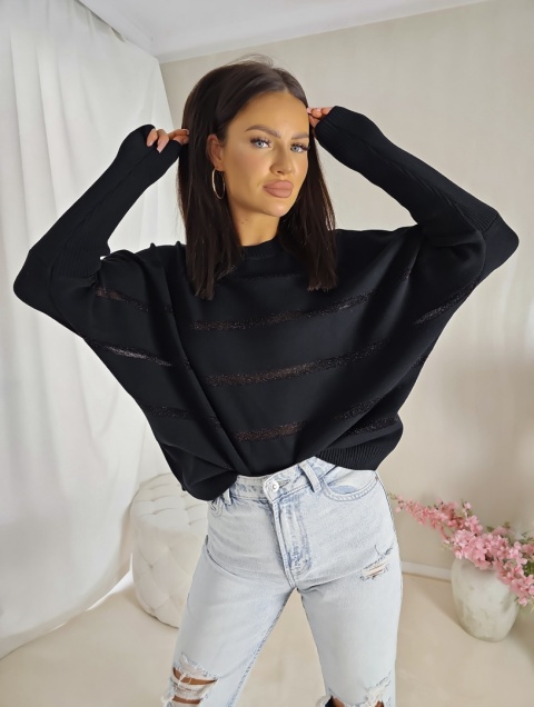 Sweter z kaszmirem VARIOUS – czarny By Me