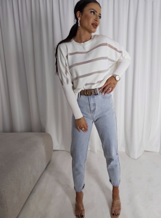 Sweter z kaszmirem VARIOUS – ecru By Me