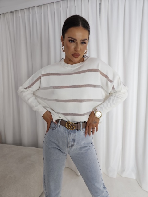 Sweter z kaszmirem VARIOUS – ecru By Me