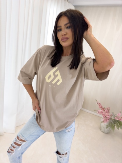 PARADISE T-shirt – beżowy By Me