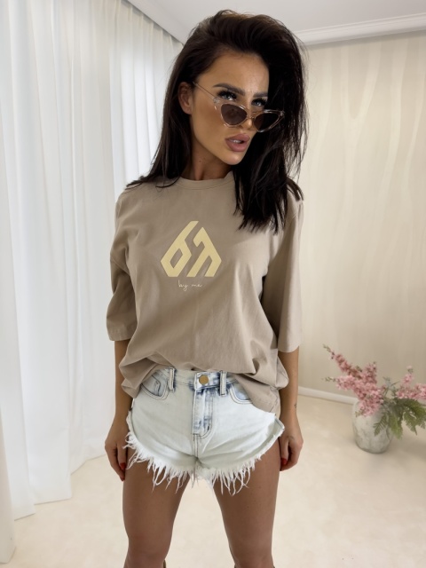 PARADISE T-shirt – beżowy By Me