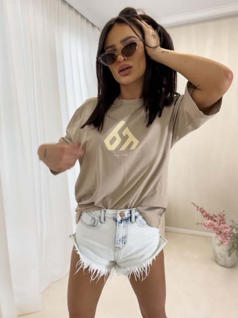 PARADISE T-shirt – beżowy By Me