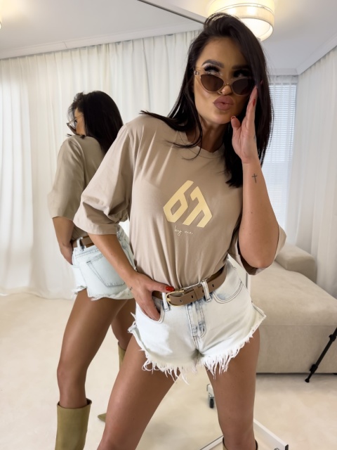 PARADISE T-shirt – beżowy By Me