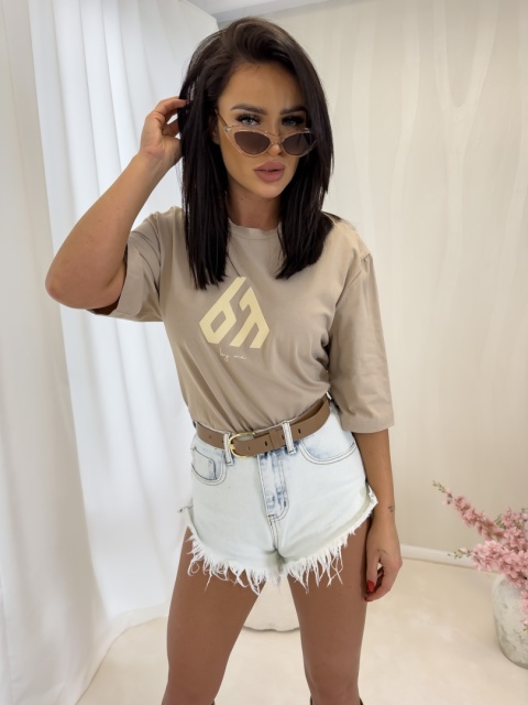 PARADISE T-shirt – beżowy By Me