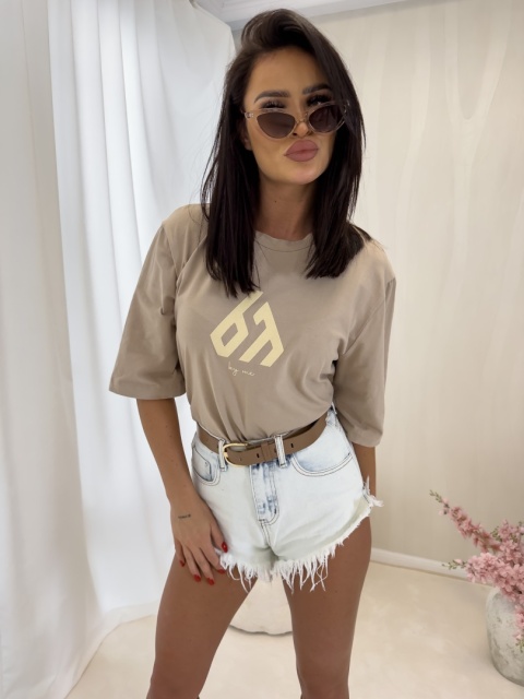 PARADISE T-shirt – beżowy By Me