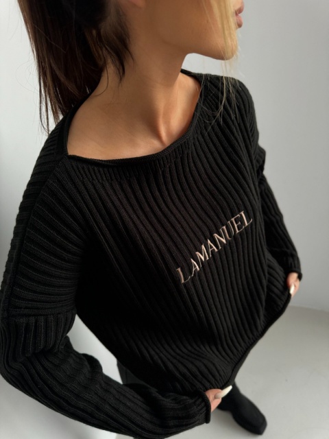 Sweter FORGET ME NOT czarny La Manuel