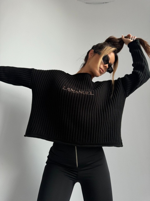 Sweter FORGET ME NOT czarny La Manuel