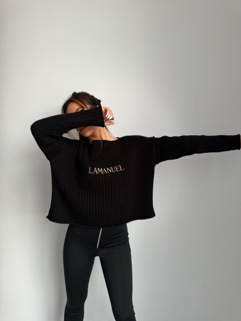 Sweter FORGET ME NOT czarny La Manuel