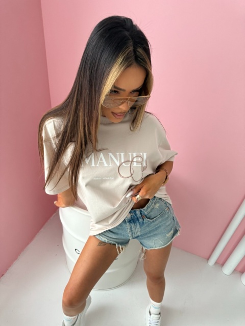 T-shirt CLUB beż La Manuel
