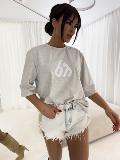 T-shirt PARADISE – jasny szary By Me