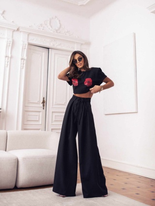 T-shirt ROSES czarny La Milla