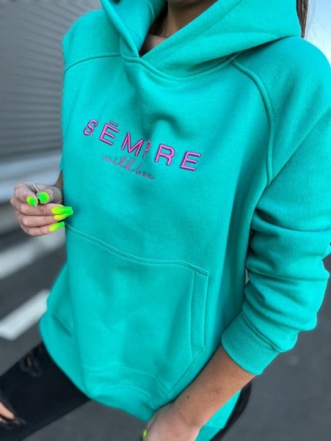Bluza SARA LOGO szmaragd - SEMPRE