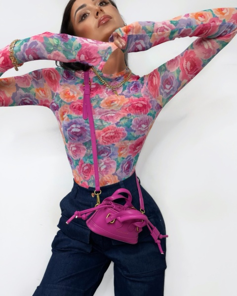 Bluzka siatka COLORFUL ROSES La Milla