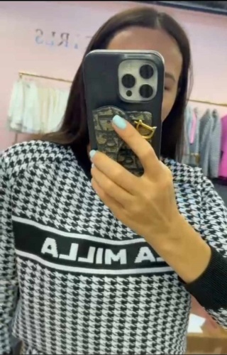 Komplet dzianinowy w pepitkę PREMIUM La Milla