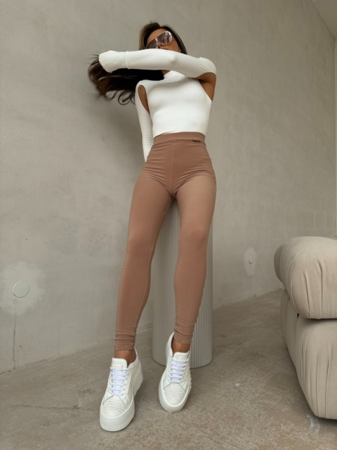 Legginsy HUSTLE beż La Manuel