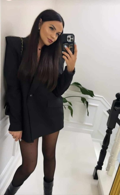 Marynarka oversize z poduszkami czarna La Milla