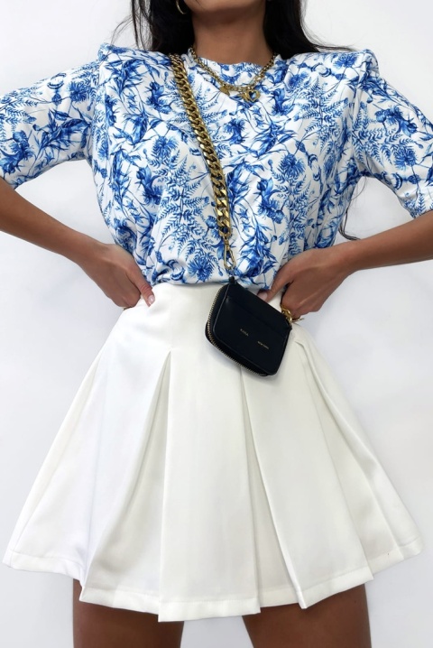 Plisowane spódnico spodenki białe La Milla