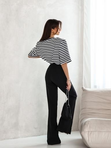 T-shirt PARIS paski ze złotym napisem La Milla