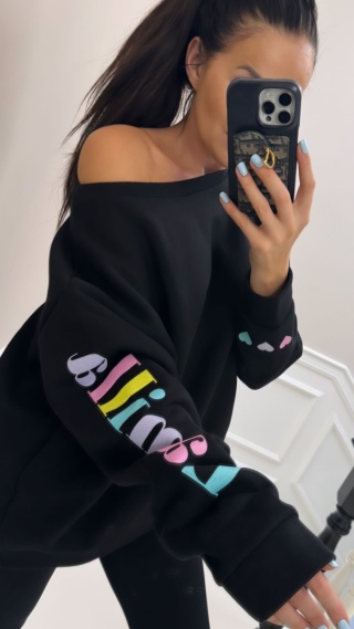 Bluza LAMILLA z tęczowym logowaniem czarna La Milla