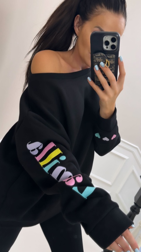 Bluza LAMILLA z tęczowym logowaniem czarna La Milla