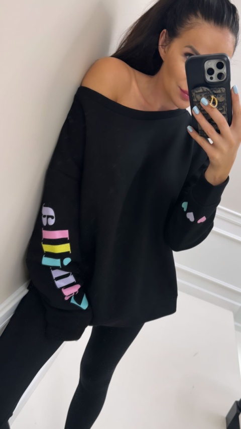 Bluza LAMILLA z tęczowym logowaniem czarna La Milla
