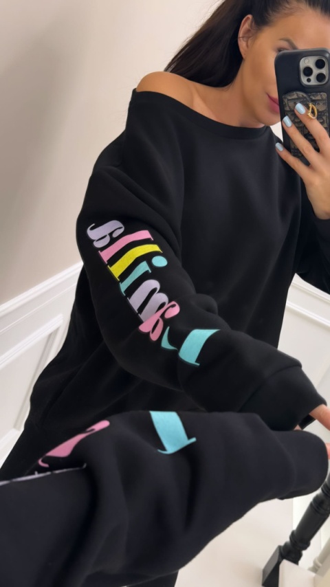 Bluza LAMILLA z tęczowym logowaniem czarna La Milla