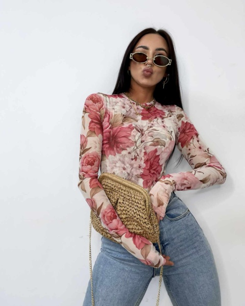 Bluzka siatka POWDER FLOWERS La Milla