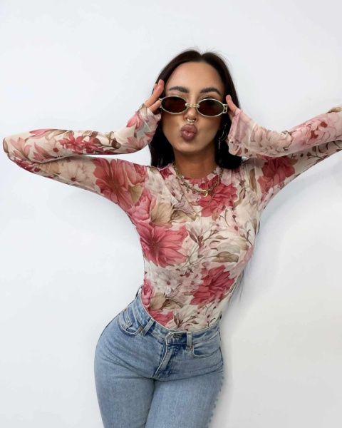 Bluzka siatka POWDER FLOWERS La Milla