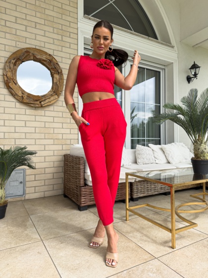 Komplet DELANI ROSE czerwony By Me