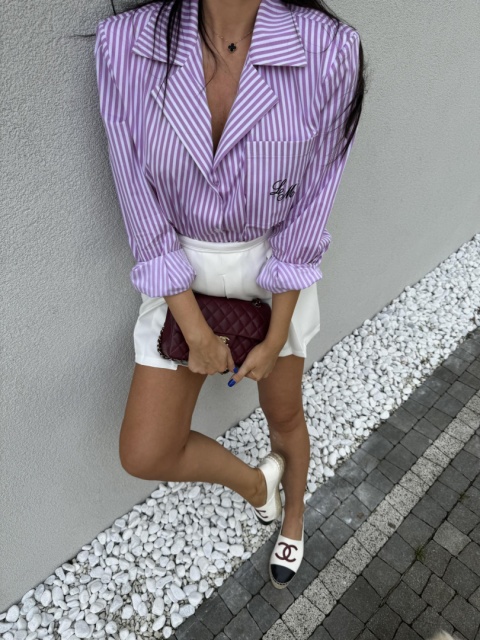 Koszula w paski LA MILLA lila