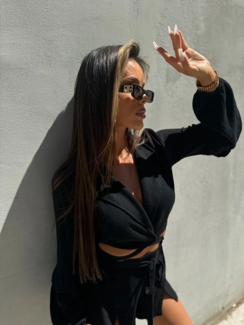 Komplet WAVE czarny La Manuel