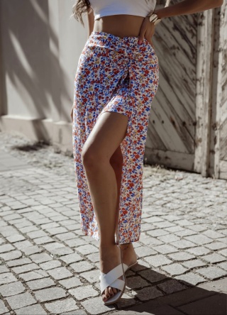 Spódnica z wiskozy w kwiatuszki Xana