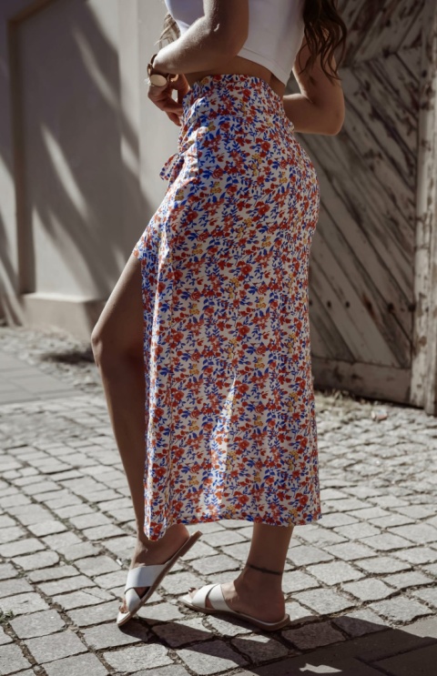 Spódnica z wiskozy w kwiatuszki Xana