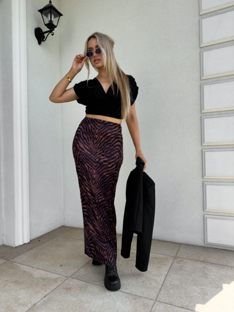 Spódnica VOGUE print zebra By me