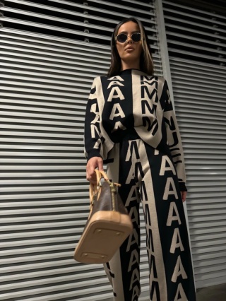 Komplet sweterkowy HARMONY czarny La Manuel